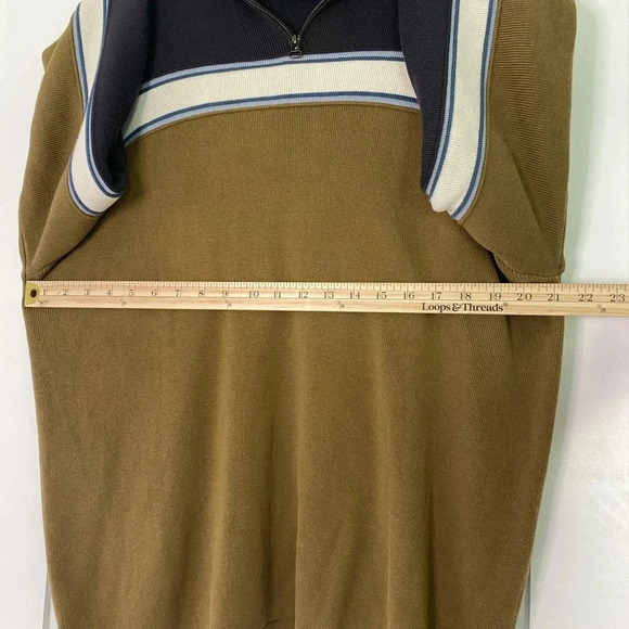 American Eagle Men’s 90s 1/4 zip olive navy size XL grunge - Picture 4 of 7